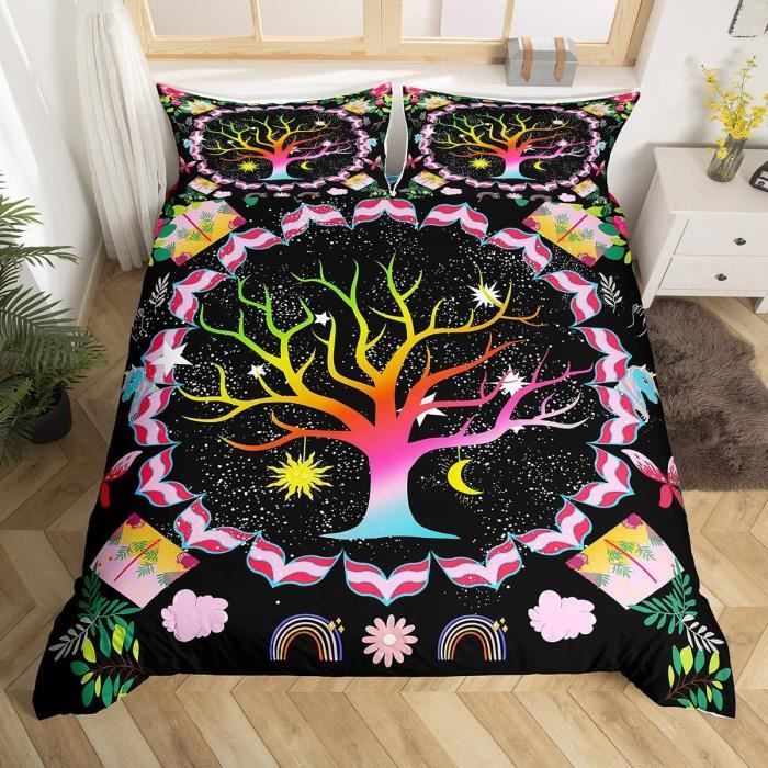 Housse De Couette 140x200cm Carpe Porte-Bonheur Avec Deux Taies D