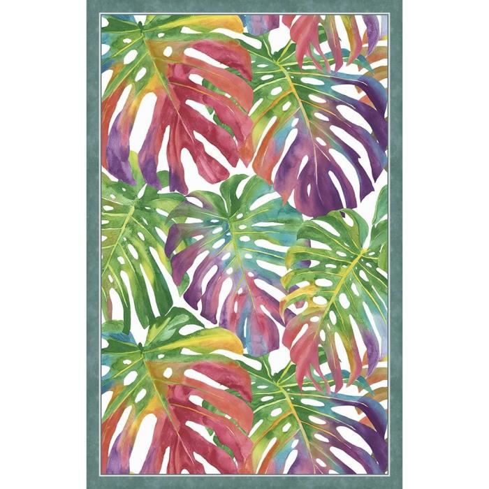 Tappeto In Vinile Vilber NADOR DU 02 - Multicolore, 100x155 Cm, Per Interni/Esteri Coperti, Facile Da Pulire
