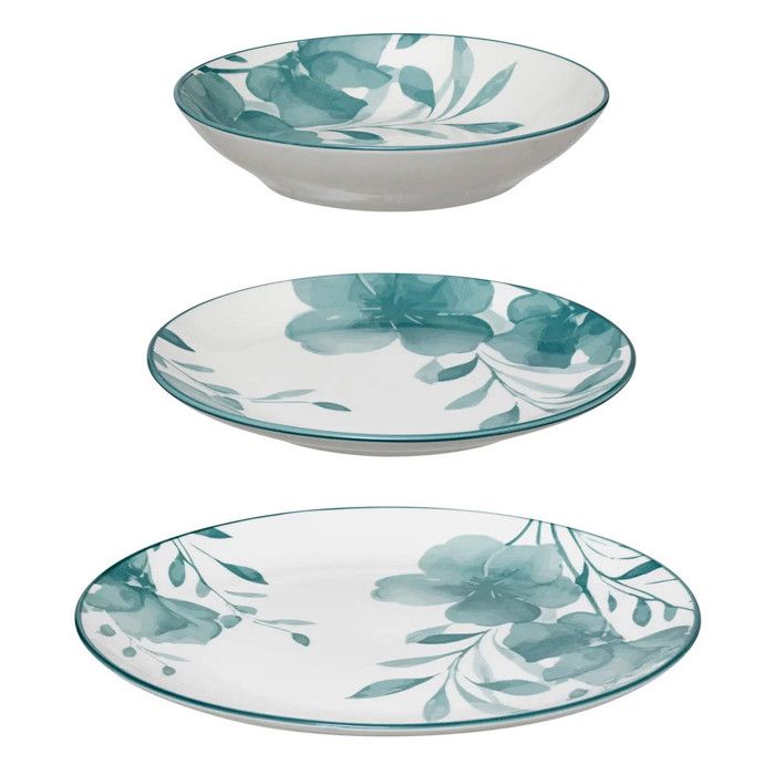 Service de Table 18 Pièces Lily 26cm Blanc