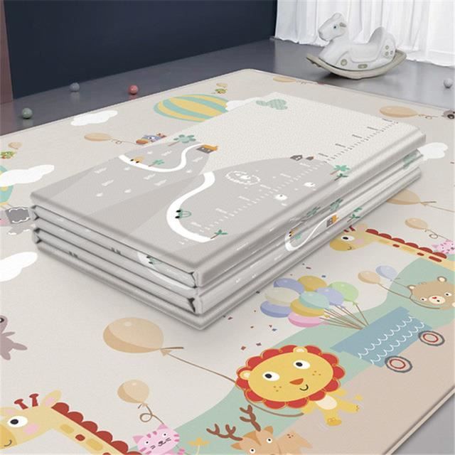 Tapis De Jeu Impermeable Pour Bebe Tapis Pliable Pour Enfant Tapis Pour Enfant Double Face Tapis De Jeu En Mousse Souple Achat Vente Chauffeuse Pouf Cdiscount