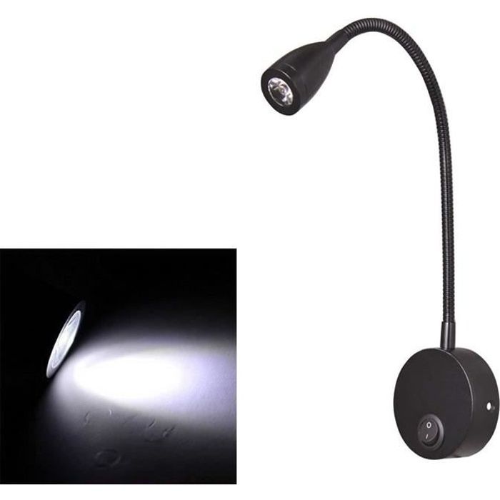lot 2 lampe de lecture chevet led fixee au mur a cote de la lampe en aluminium lampe d eclairage blanc froid 6000k 3w cdiscount maison