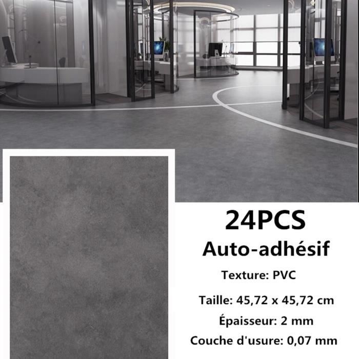 Dalle Pvc Adhesive Sol Gris Achat Vente Pas Cher