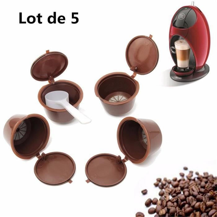 4Pcs Capsule de dosette de café réutilisable pour Dolce Gusto Rechargeables Pods