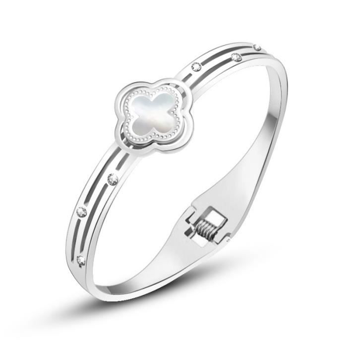 Bracelet bijoux marque luxe ladies Tr fle acier titane mode