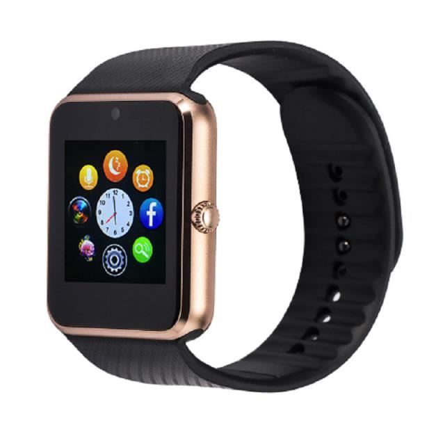 Montre Smart Watch GT08 Clock Avec Sim Card slot Poussez message Connectivite Bluetooth pour Apple Android Phone PK gv18 DZ09 u8 Sma Cdiscount Telephonie
