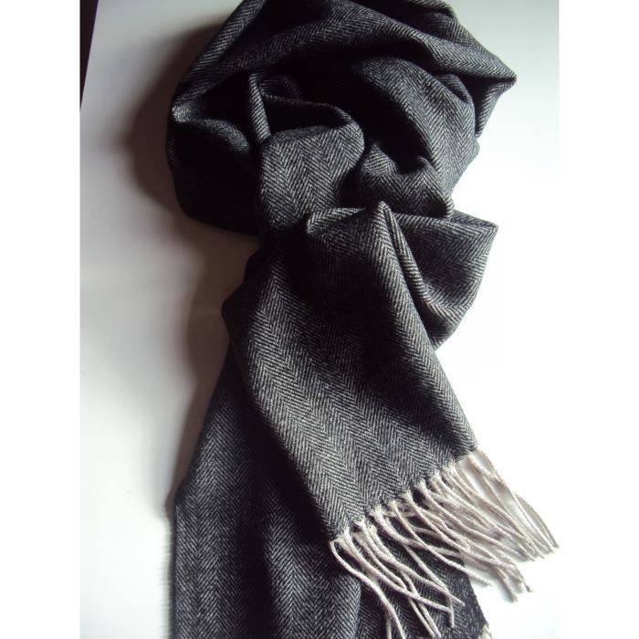 Echarpe Homme Noire Grise Cdiscount Pret A Porter