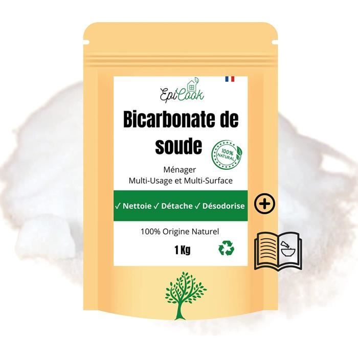 Bicarbonate de soude Ménager 1 kg Nettoyant Détartrant Désodorisant Multi u et multi surface