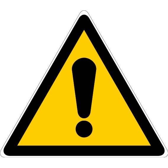 Panneau d'avertissement triangulaire 100 mm ''Danger général'' - NOVAP - 4180021
