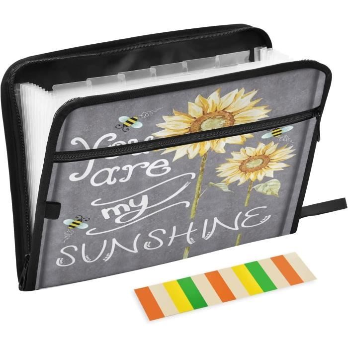 Classeur Extensible A4 Rose 13 Poches Avec Étiquettes Colorées - Organisateur De Documents Pour École, Bureau Et Maison