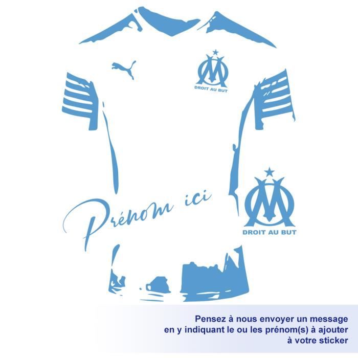 Sticker Maillot OM Sticker Maillot Olympique de marseille prénom