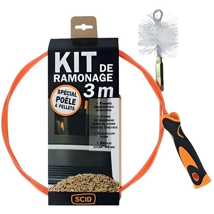 Kit de ramonage spécial poêle à pellets ls 3 - Cdiscount Bricolage