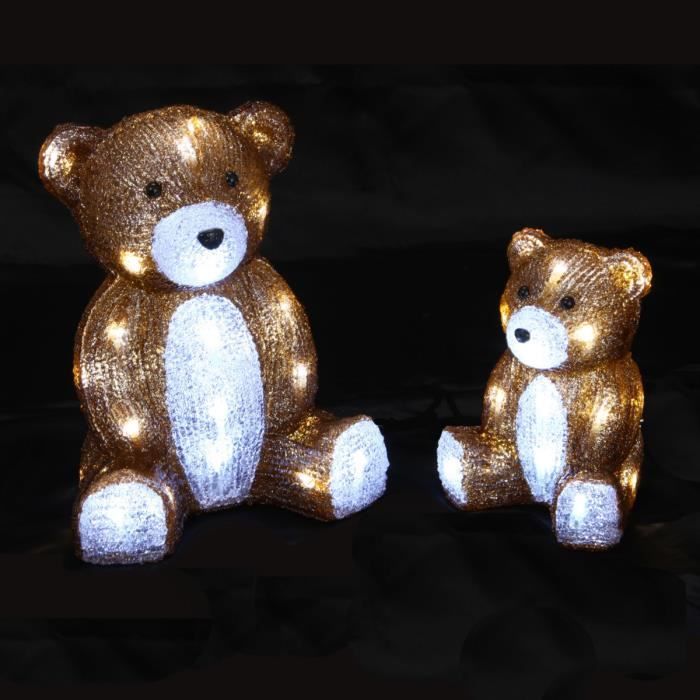 Ours et ourson lumineux Cdiscount Maison