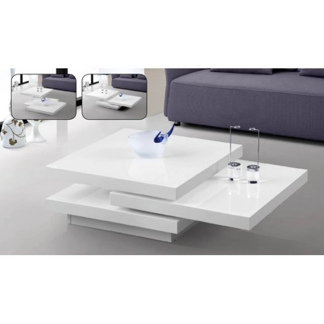 Table Basse Pivotante Ocean Laquee Blanc Achat Vente Table