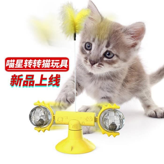Baton De Chat Drole Jouet De Chat Pour Animaux De Compagnie Moulin A Vent De Filature Lumineux Kitty Balance Voiture Cwwjdrft122 Cdiscount
