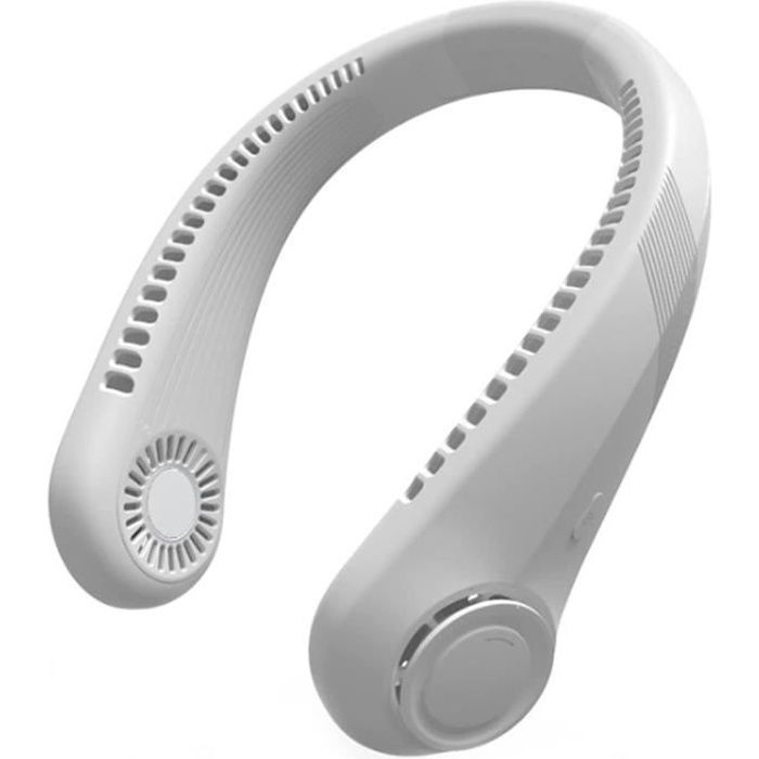 Ventilateur De Cou 3 En 1 Rechargeable – Portable, Suspendu Ou Posé, 3 Vitesses, Batterie 1800 MAh, Design Compact