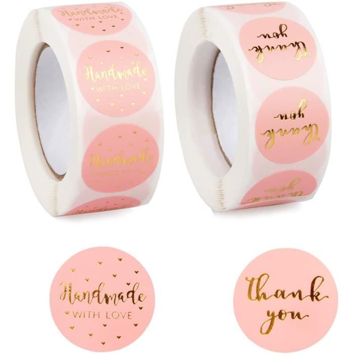 Étiquettes autocollantes Kraft Paper Round Gift Stickers pour le