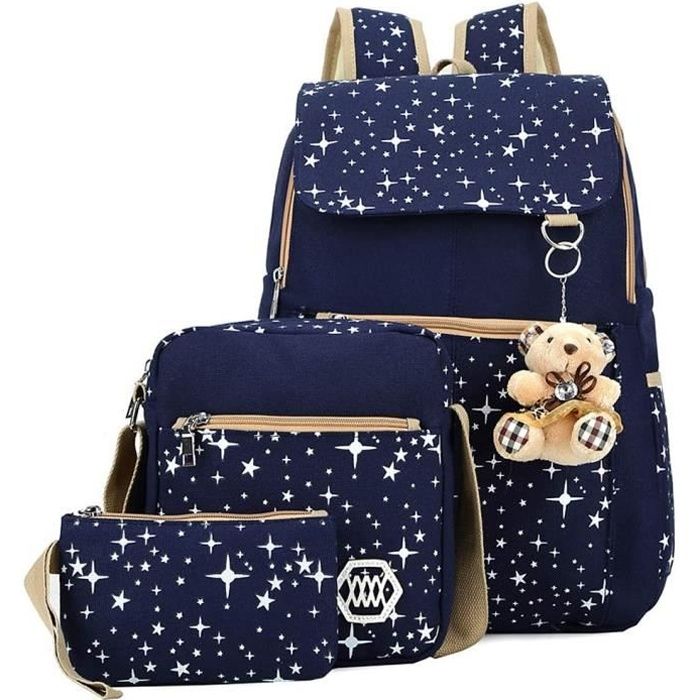 Cartable Fille Primaire Sac Dos Scolaire Fille Toile Sac Dos