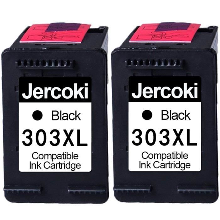 2 Cartouches Compatibles, HP 303 XL Noir 20ml + Couleur 18ml