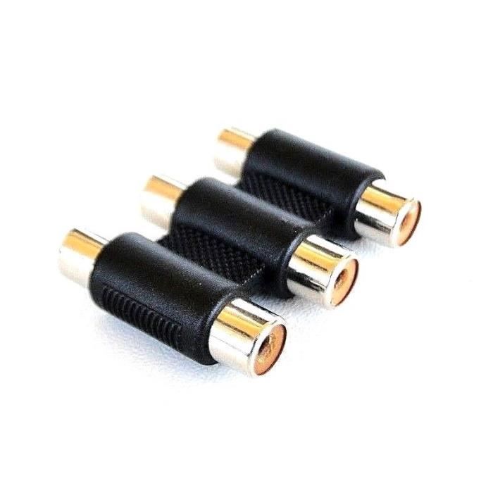 Triple Connecteur Rca Femelle X3 Voies Adaptateur Audio Rca Femelle F F Jack Cable Tv Video Son Avis Et Prix Pas Cher Cdiscount