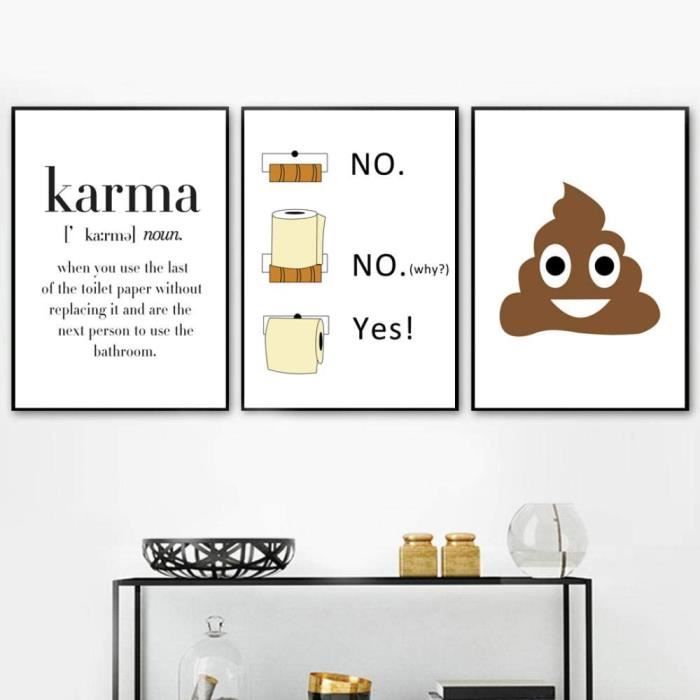 3 Pieces Mur Art Abstrait Papier Toilette Citations Toile Peinture Nordique Affiches Et Impressions Mur Photos 3x30x40cm 701 Cdiscount Maison
