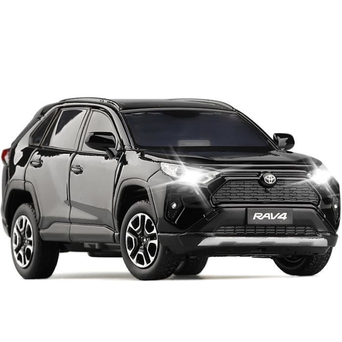 la couleur noire véhicule jouet moulé sous pression modèle Toyota RAV4 SUV portes de voiture son et lumiè