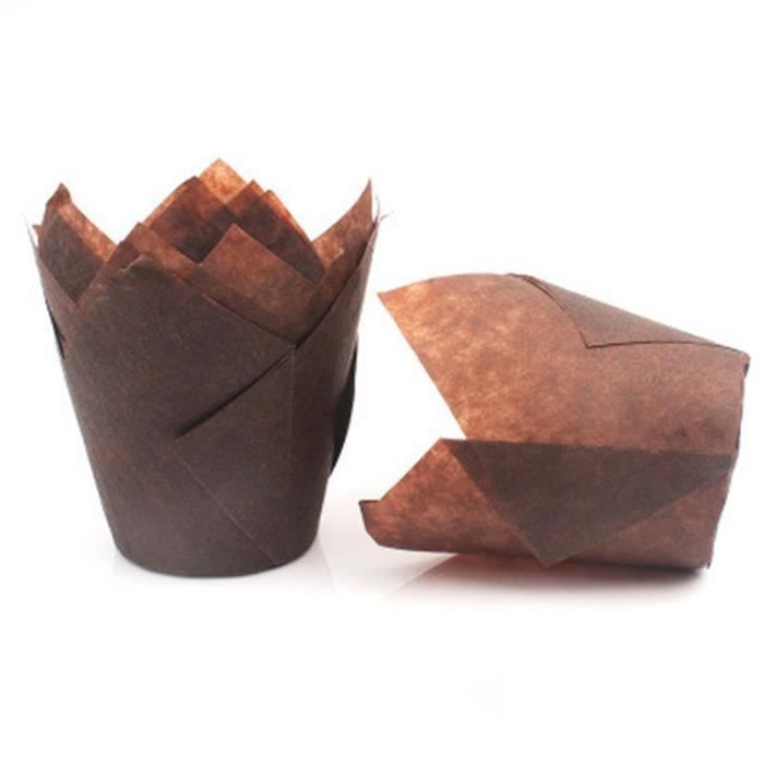 Moule A Gateaux Petit Gateau De Tulipe Papier Cas 50pcs Cupcake Papier Tasses A L Huile De Petit Gateau De Papier Type 50 Pcs P Cdiscount Maison