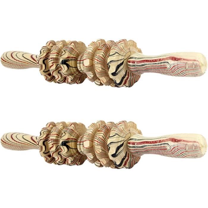 Rouleau Massant 3D - 9 Roues - Anti-Cellulite Pour Cuisses, Jambes Et Ventre - Bleu