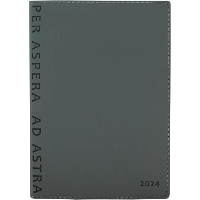 Agenda De Poche BRUNNEN 2025 – Modèle 755, Format A6 Paysage, Semaine Sur 2 Pages, Couverture Plastique Noire