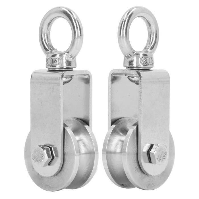 Roue De Poulie De Gymnastique 2 Pièces Tbest - Alliage Aluminium, Accessoire Fitness Maison Compatible Équipements