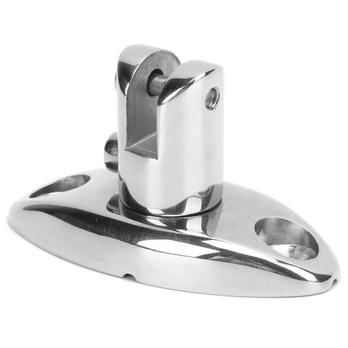 Lot De 2 Charnières Pivotantes Dégagement Rapide Acier Inox 316 Pour Bimini Bateau - Vis Incluses
