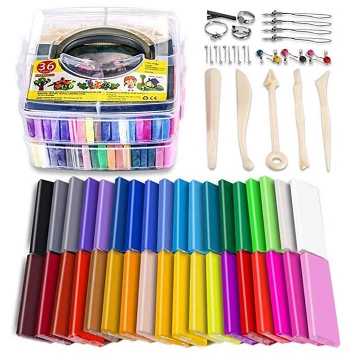 Kit de démarrage en argile polymère – 50 couleurs, 28,3 g/bloc d’argile