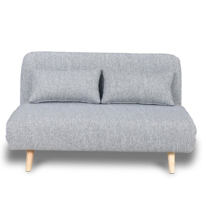 Canapé Convertible Modulable 2 Places John Couleur Gris