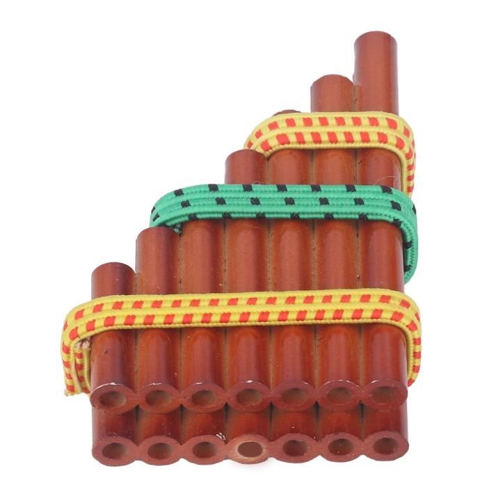 Fafeicy flûte de pan en bambou de maison de poupée Dollhouse Bambou Pan