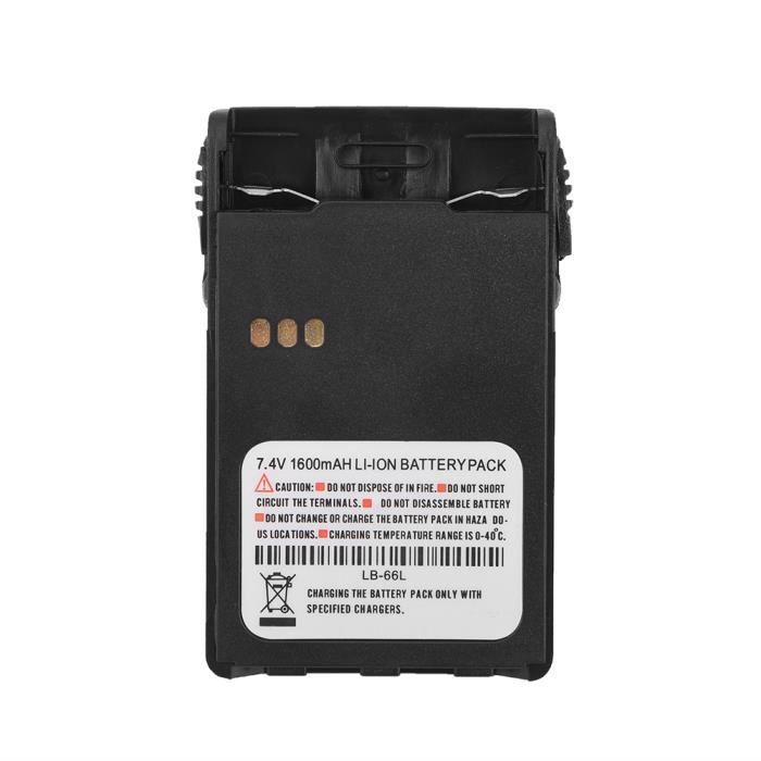 Batteria 7.4V 1600mAh Per Puxing PX-328 PX-777 PX-888K – Ricambio Con Clip Da Cintura