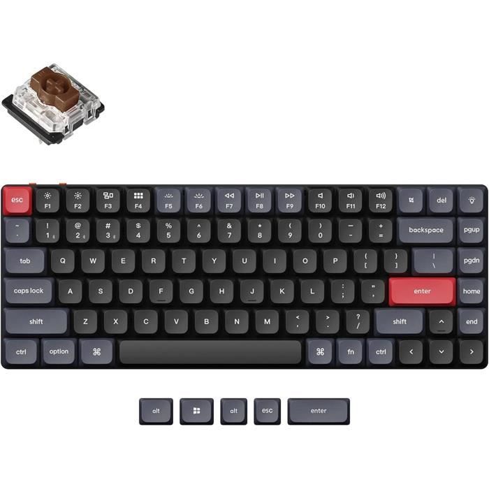 Keychron K3 Max ISO disposition QMK clavier mécanique personnalisé sans fil commutateur Gateron à profil bas Double injection PBT Keycap  7