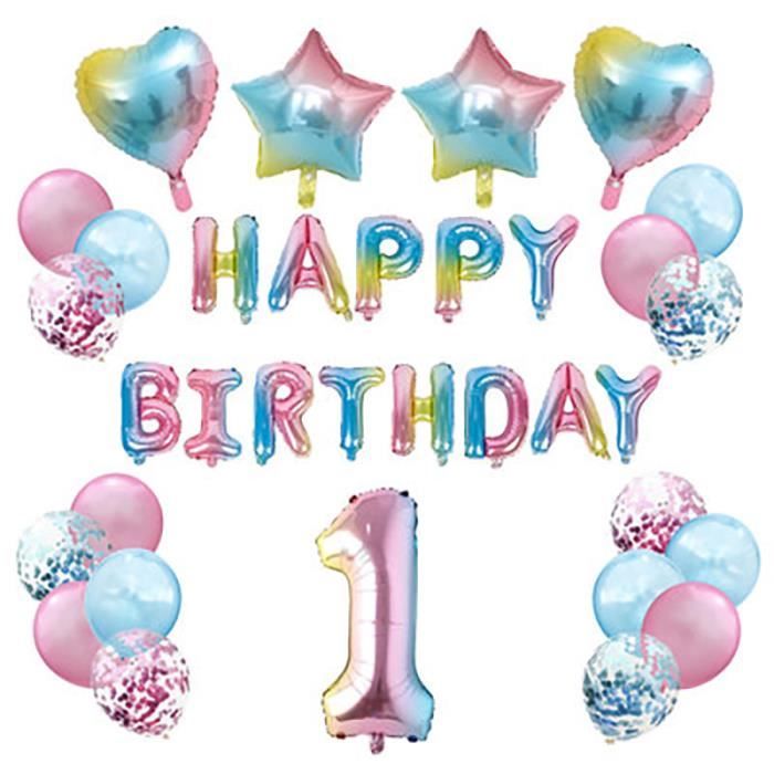 Degrade Couleur Amour Joyeux Anniversaire Lettre Feuille Ballon De Mariage Fete D Anniversaire Decoration Cdiscount Maison