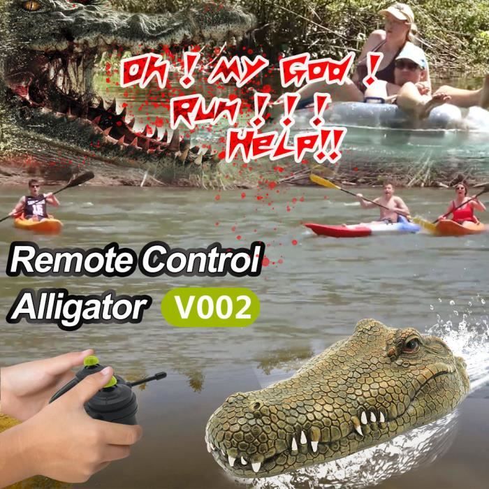 jouets delicats tete de crocodile telecommande crocodile simulation tete de crocodile bateau telecommande 2 4ghz 15km h cdiscount jeux jouets