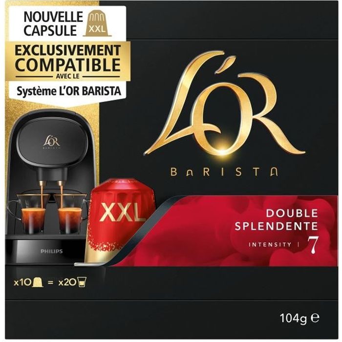 LOr Barista Double Splendente intensité 7 Café Capsules X10 compatibles LOR Barista LOr Barista Double Splendente intensité 7 Café Capsules X10 compatibles LOR Barista