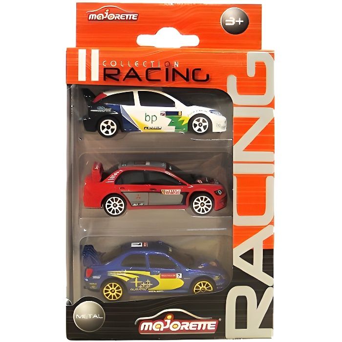 Voitures en métal - MAJORETTE - Collection Racing - Lot de 3 voitures