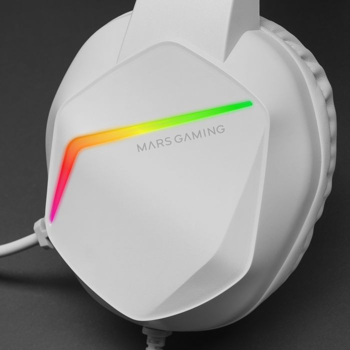 Casque Gaming - Mars Gaming - MH122 - Blanc - Intra-auriculaire - Microphone intégré