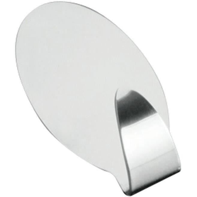 Crochet adhésif Jumbo inox - Lot de 2