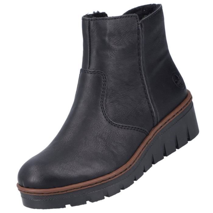Bottines Classiques Rieker Pour Femme Y0230 - Semelle Souple Light TR, Talon Bloc 4.8 Cm, Tige 15 Cm, Largeur Large (H) - 8