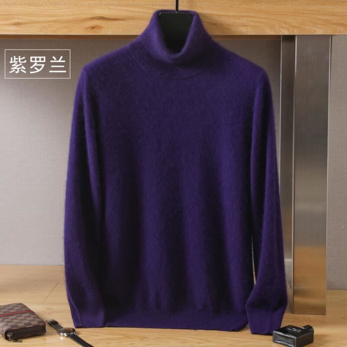 Col roulé violet homme online