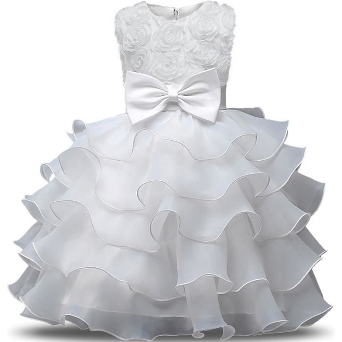 Cape Bébé Fille Haute Chemise Formelle Baptême - Châle Écharpe Fleur Avec Capuche 6-24 Mois