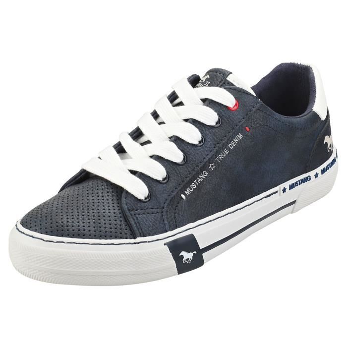 Baskets - Mustang - Lace Up Low Top - Femme - Bleu naval Bleu naval -  Cdiscount Chaussures