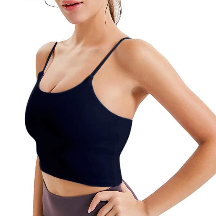 Débardeur Femme Col Rond Sans Manches - Coton Doux Et Lin, Bretelles Spaghetti, Coupe Décontractée | Haut D'été Léger Basique