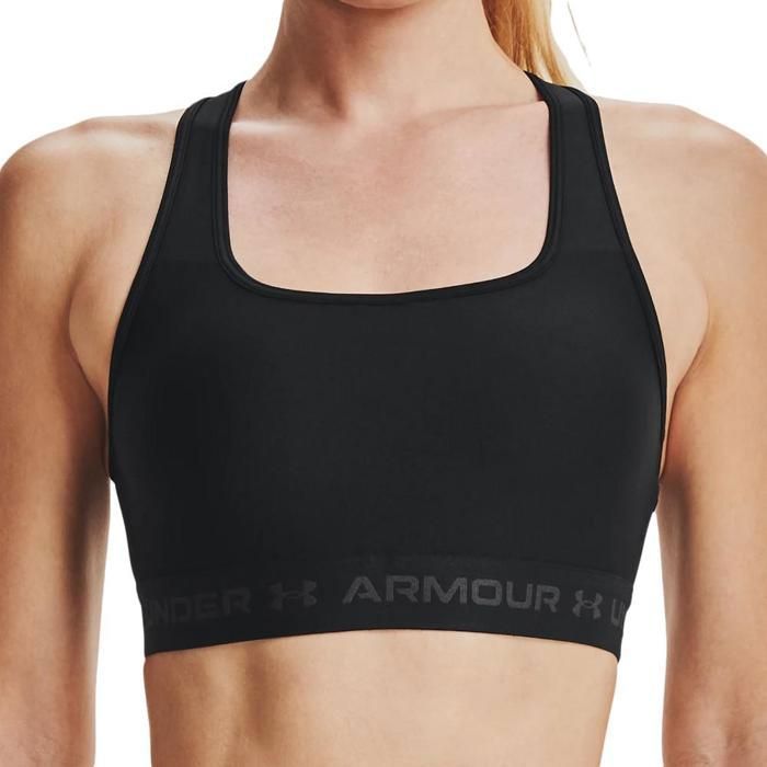 Brassière femme - UNDER ARMOUR - Mid Crossback - Noir/gris anthracite - Maintien modéré - Respirante Brassière femme - UNDER ARMOUR - Mid Crossback - Noir/gris anthracite - Maintien modéré - Respirante