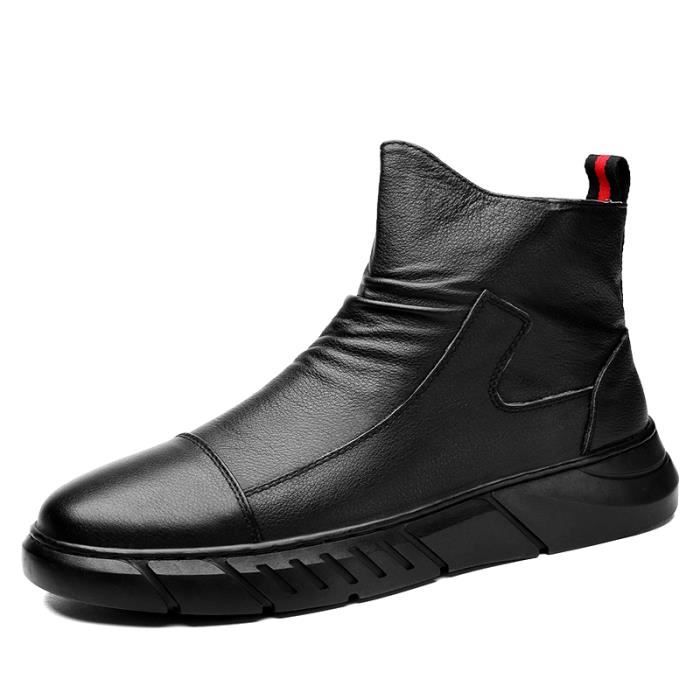 Bottine homme cuir noir sales