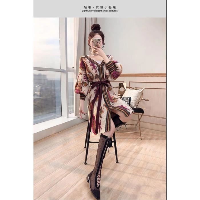 Robe Grande taille xl printemps hiver robe femmes en vrac 2021 tenue decontractee Style coreen Sexy robe Kawaii Type Orange Blanc Cdiscount Pret a Porter