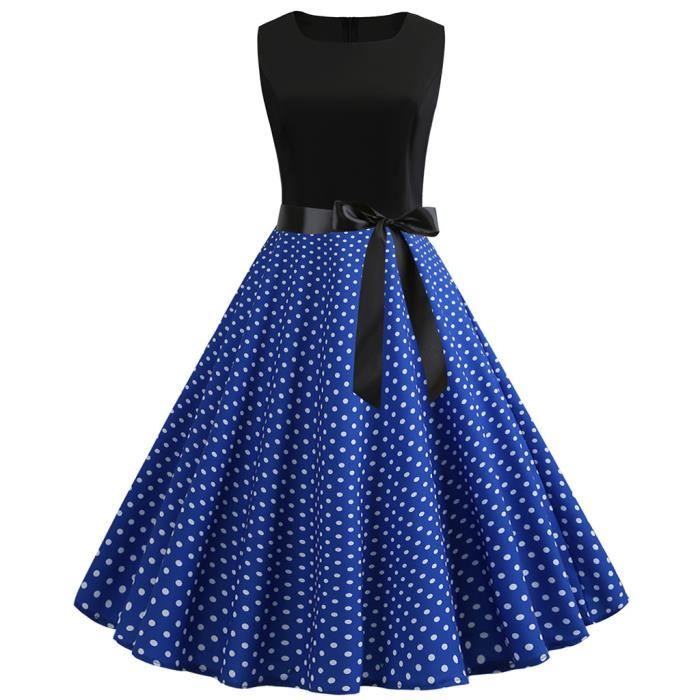 Robe Vintage Années 60 AMARYLLIS - Imprimé Rétro Manches Ballon - Taille 10 - Occasion Très Bon état